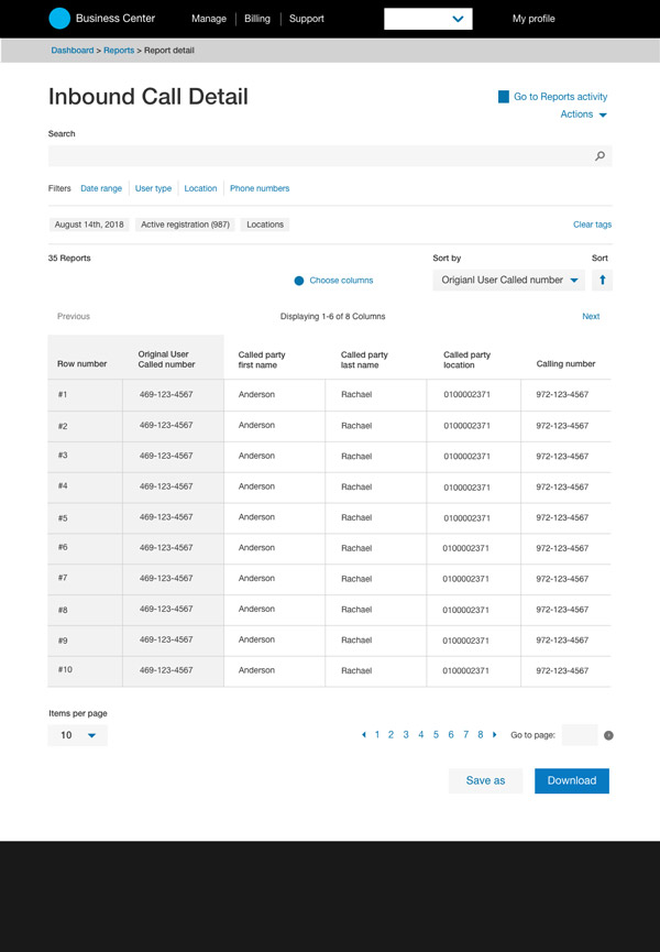 Report activity page microwire